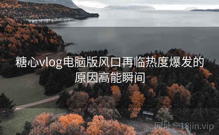 糖心vlog电脑版风口再临热度爆发的原因高能瞬间