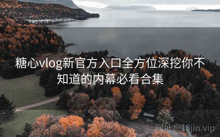 糖心vlog新官方入口全方位深挖你不知道的内幕必看合集  第1张