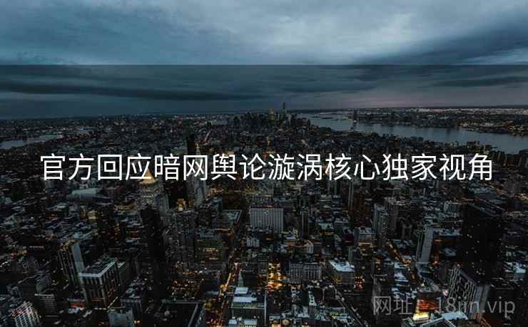 官方回应暗网舆论漩涡核心独家视角