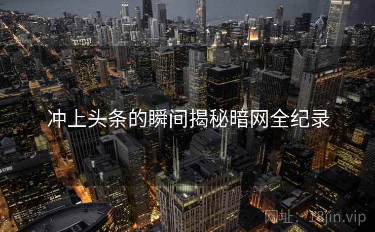 冲上头条的瞬间揭秘暗网全纪录