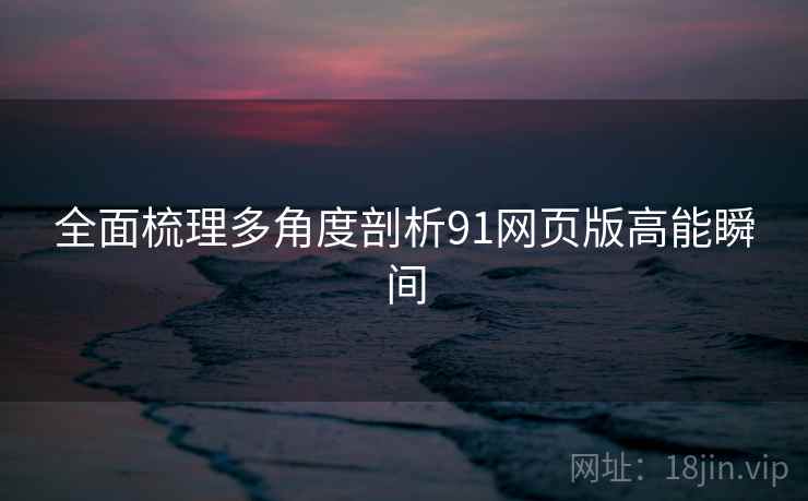 全面梳理多角度剖析91网页版高能瞬间