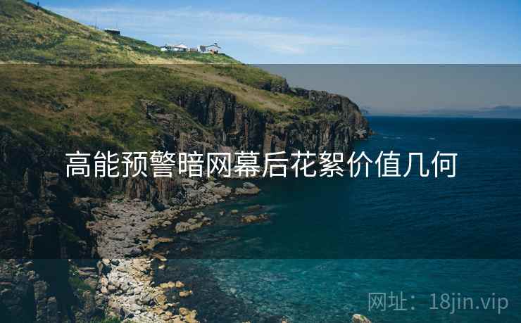 高能预警暗网幕后花絮价值几何