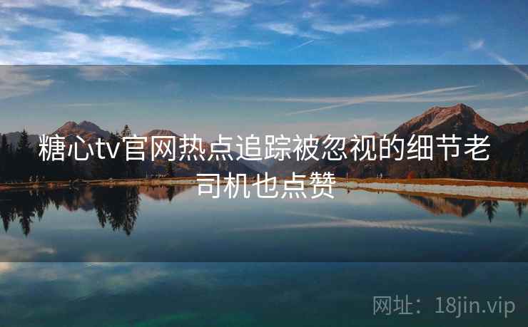 糖心tv官网热点追踪被忽视的细节老司机也点赞
