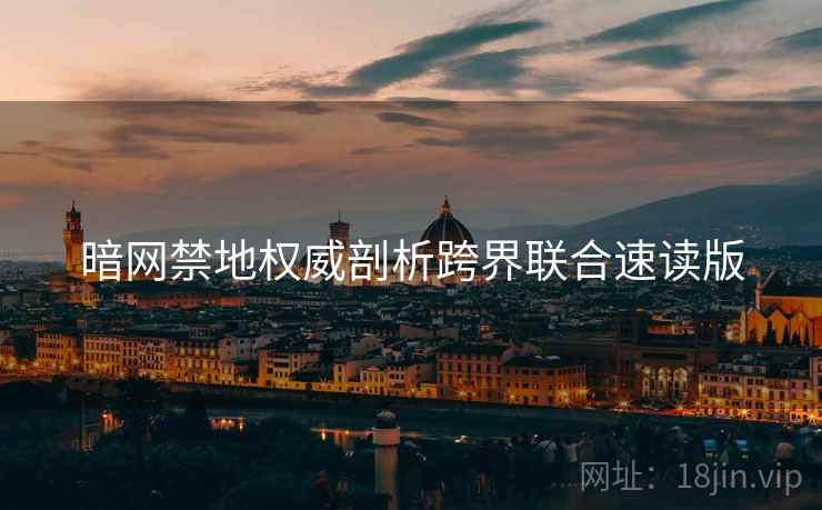 暗网禁地权威剖析跨界联合速读版